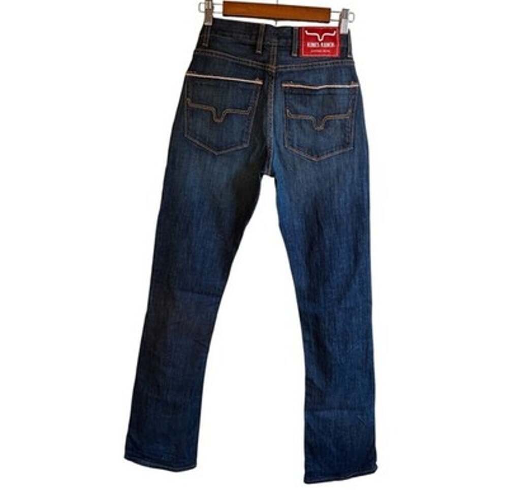 Kimes Ranch Roger Jeans Mens 28x32 Measures 27x34 Straight Leg USA Dark Denim
